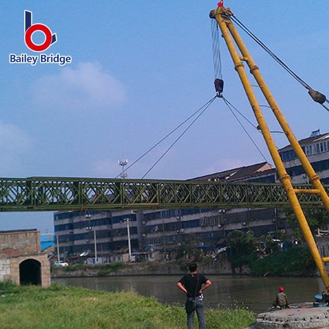 Double Lane Durable Bailey Steel Bridge Temporary Bridge in Tibet