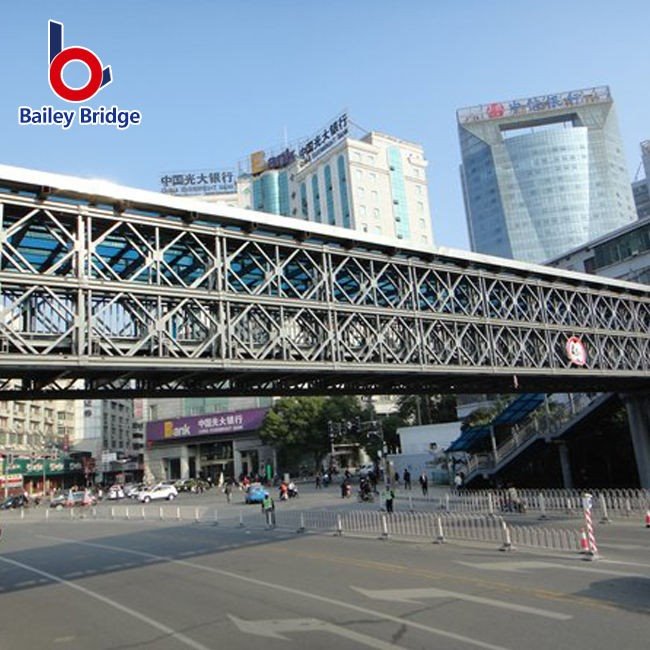Double Lane Durable Bailey Steel Bridge Temporary Bridge in Tibet